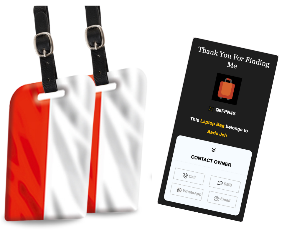 Smart Bag Security Tag - Poland Flag [Pack 2]
